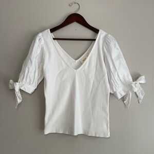 White Maeve puff sleeve shirt